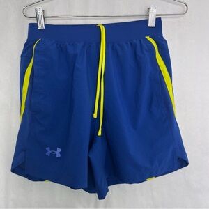 Under Armour Running Shorts Launch 5” Inseam Fitted Blue With Liner Mens small